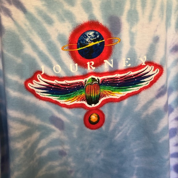 Journey Oversized Tie Dye Band T Shirt - Picture 2 of 2